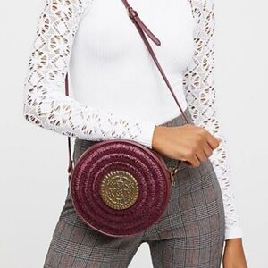 Free People Burgundy Tambourine Roundy purse Bag